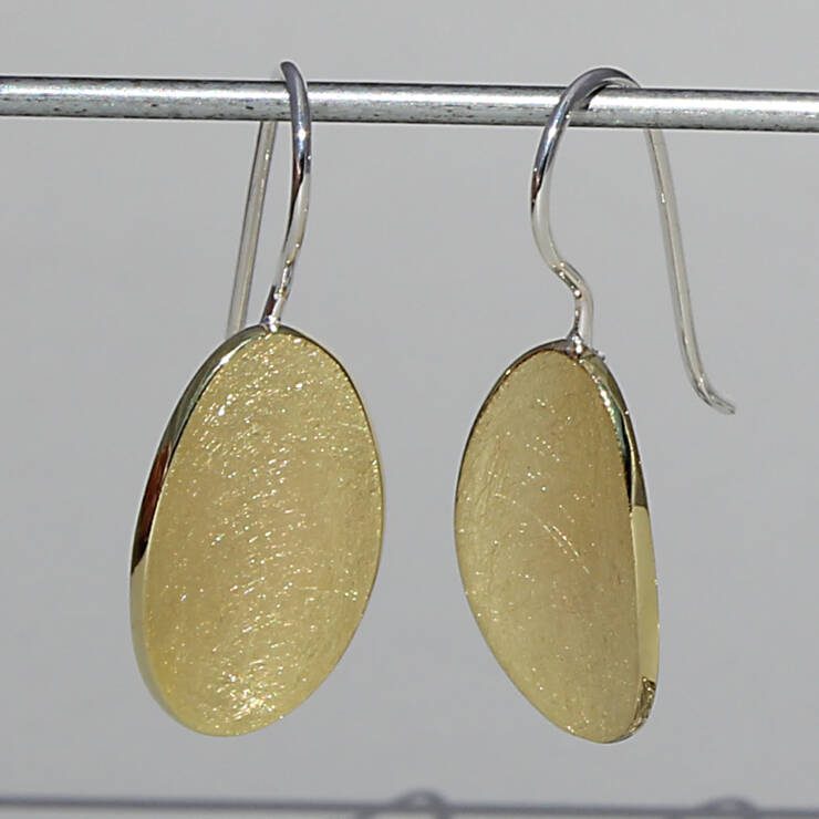 Oval Drop old Plated Earrings