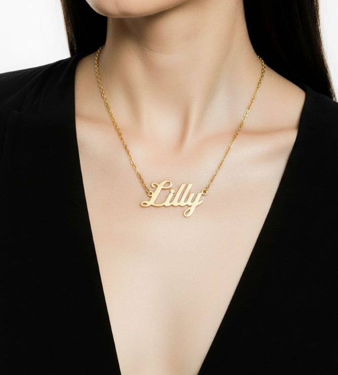Handmade Family Range Gold Name Chain