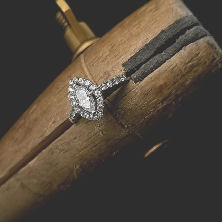 Handmade Marquise Halo