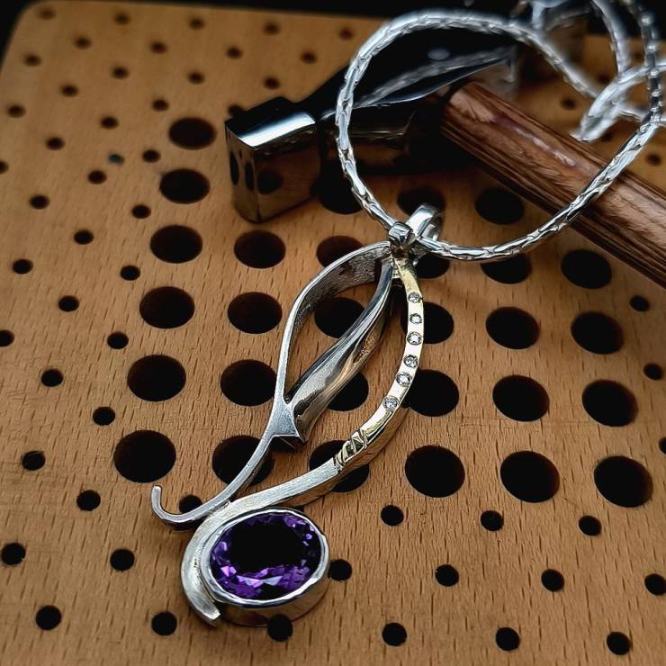Handmade Amethyst Pendant 2025